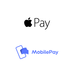 Clearhaus mobile payments logos - Apple Pay, MobilePay